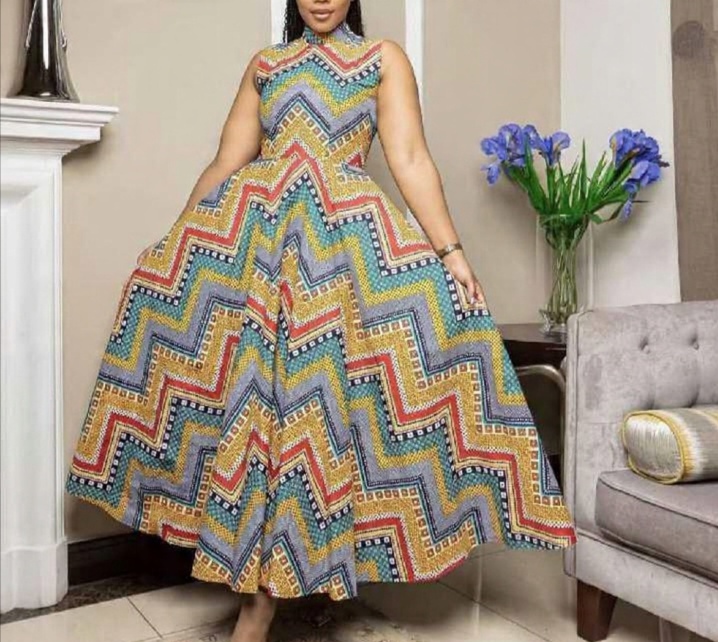 DLB- A LONG ELEGANT FLARED DRESS