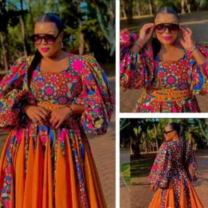 DLB-ELEGANT TRADITIONAL PLEATED DRESS