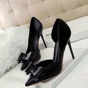 DLB-ELEGANT WOMAN HEELS WITH BOW TIE