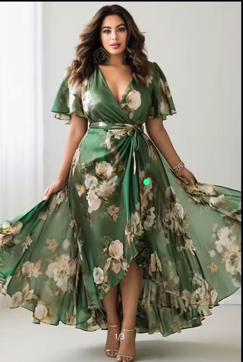 DLB- FLORAL SEXY WRAP AROUND DRESS