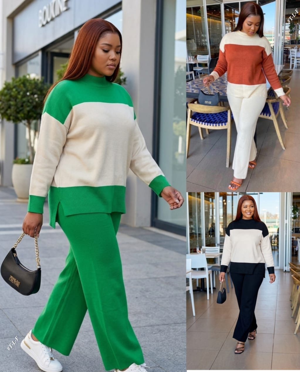 DLB-Ribbed Knit Sweater + Wide-Leg Pants Sets (Classic & Flattering)